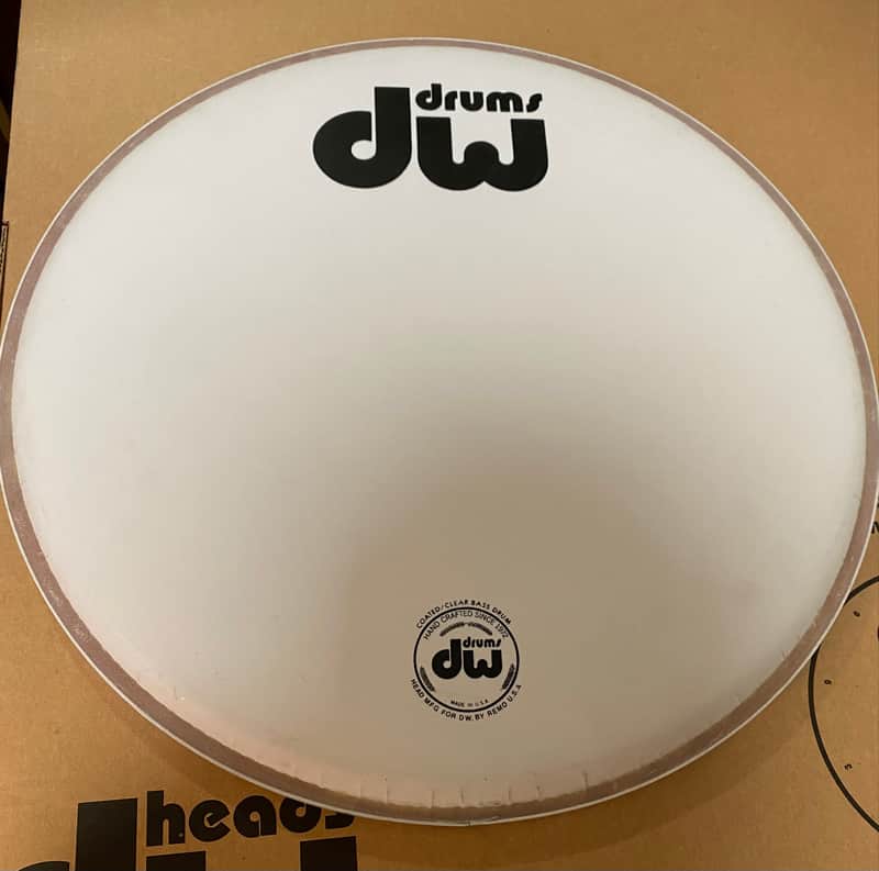 DW 16" Texture Coated Logo Bass Drum Head DRDHCW16K image 1