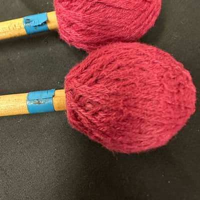 VINTAGE Percussion Construction Marimba Mallets, Red-Medium, 1 Pair - VERY GOOD image 3