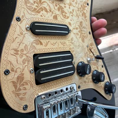 N/A Brand unbranded loaded fender squier Stratocaster Strat body project - Rail pickups Black image 19
