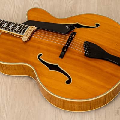1991 Benedetto Manhattan Cutaway Archtop Electric Guitar Blonde, Near-Mint w/ DeArmond Rhythm Chief 1100, Case image 11