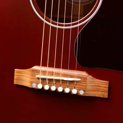 Gibson J-45 Special Dreadnought Acoustic/Electric Guitar - Satin Wine Red with Gig Bag image 11