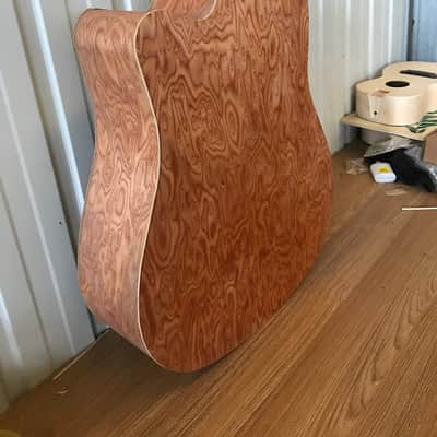 Spruce Board Folk Acoustic Guitar Body with Abalone Rosette image 5