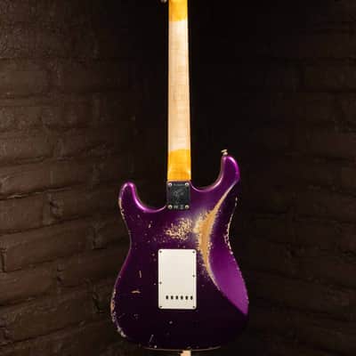 Fender Custom Shop 69' Stratocaster Reverse Headstock - Heavy Relic Purple Metallic (New) image 2