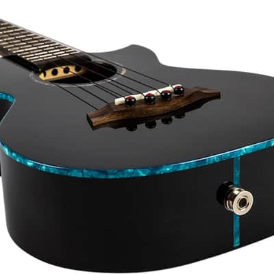 Flight Nighthawk EQ-A Royal Series Solid Spruce Top Mahogany Neck 4-String Acoustic-Electric Tenor Ukulele w/Gig Bag, Pickup & Humidifier image 7