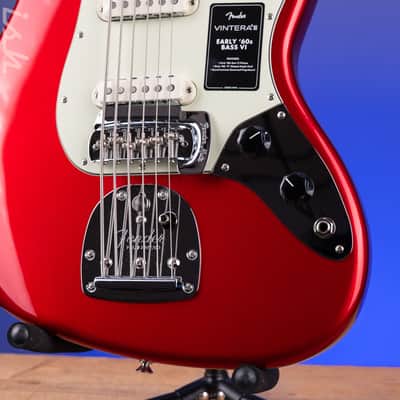 2026 Fender Vintera III Early '60s Bass VI Candy Apple Red image 5