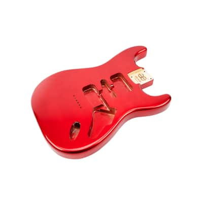 AE Guitars® S-Style Alder Replacement Guitar Body Fire Engine Red image 4