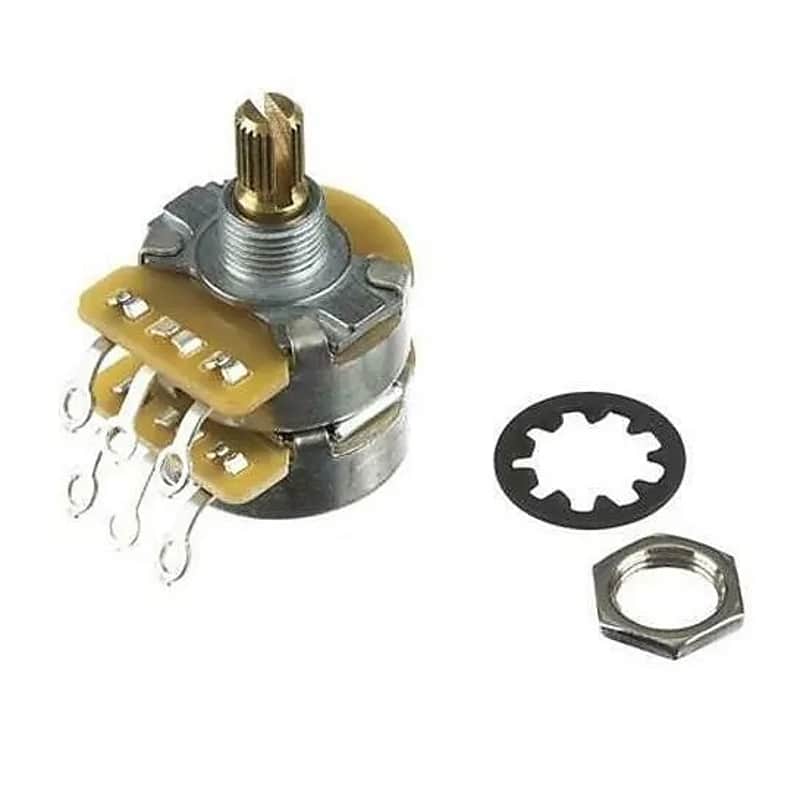 Fender 099-0847-000 500K/250K Audio Taper Split Shaft Potentiometer image 1