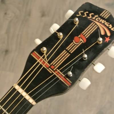 1940's S.S. Stewart by Harmony H1328 Archtop Guitar- Fancy Inlay Binding image 13