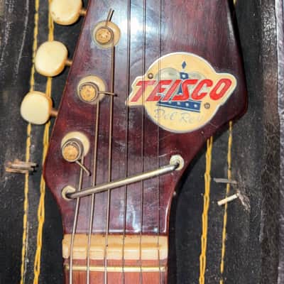 1960s Teisco Del Rey ET-200 Vintage Electric Guitar – Red Metallic – Original w/ hard case image 4