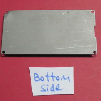 used genuine Boss Blue Label Japan Bottom Plate (early to mid 1980s) center area of back edge has cut out for power jack (was originally from DD-2 pedal) NO: pedal, other items, screws (lower right corner has small break / cut in metal) image 17