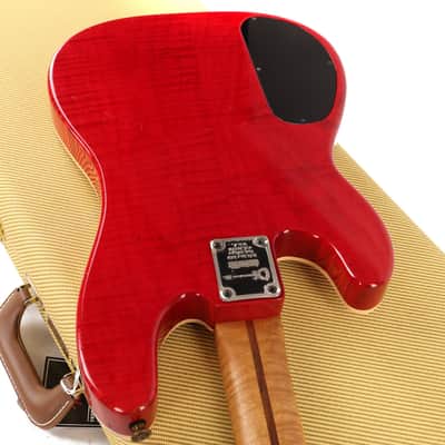 1980 Charvel Bass Flame Maple Body Trans Red image 7