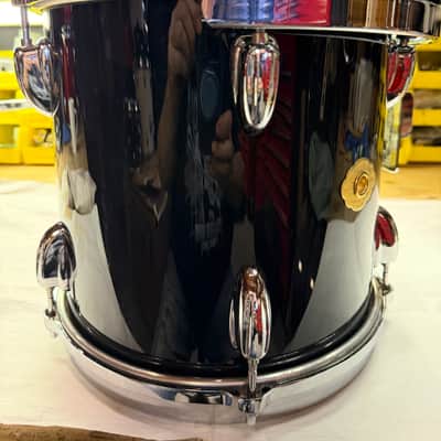 Slingerland Nashville Studio king 90s Gloss black wrap 10x10 tom Nice Cond! image 16