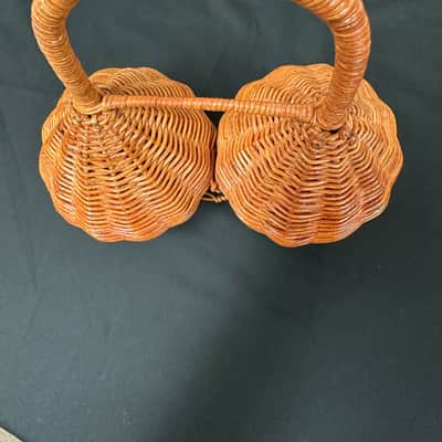 Toca Double Caxixi, LARGE, Rattan, Dual Pod with Hard Bottoms - NEW image 6