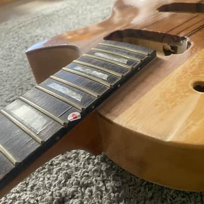 Single Cut Electric Guitar DIY Project in Natural Mahogany Veneer image 5