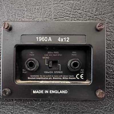 Marshall 1960A Lead 300-Watt 4x12" Angled Guitar Speaker Cabinet 1998 - Present - Black image 6