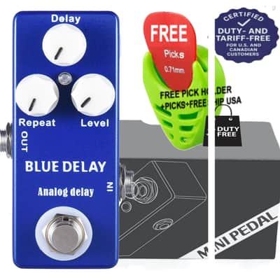 Mosky Blue Delay Analog Delay Guitar Effect Pedal. FREE PICKS + HOLDER+ FREE SHIP USA image 4