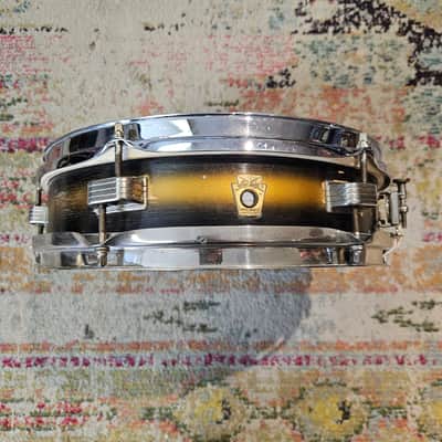 Ludwig No. 905 Jazz Combo 13x3" 6-Lug Piccolo Snare - Black/Gold Duco - Nickel Hardware 1966 image 2