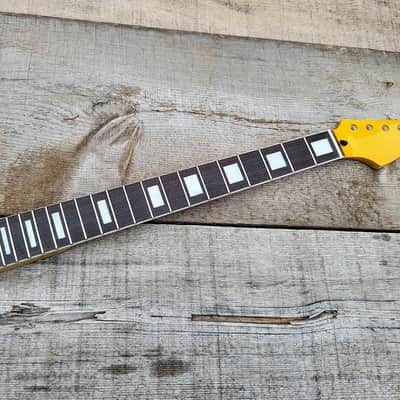 22 Steel Fret Pearloid with Binding rosewood Neck guitar Neck replacement fits OEM Project image 8