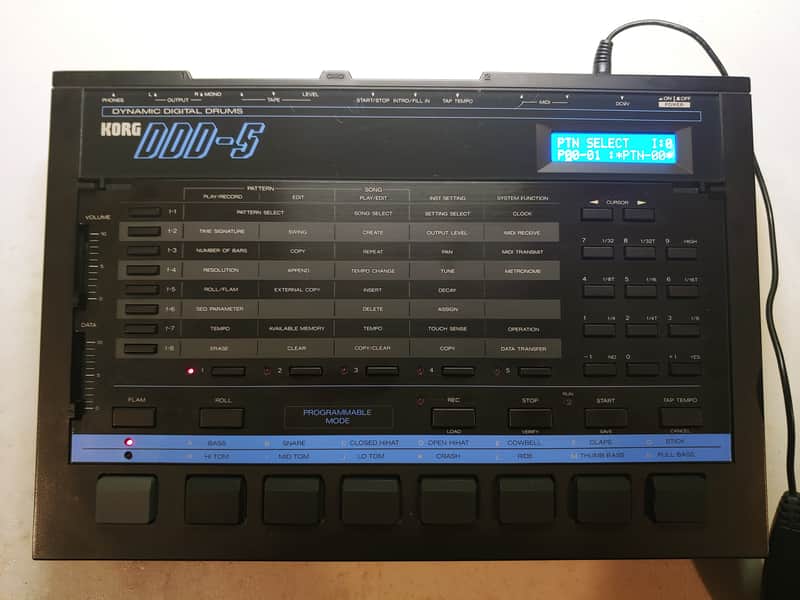 Korg DDD-5 Dynamic Digital Drums - NEW LCD SCREEN, Battery, Serviced image 1