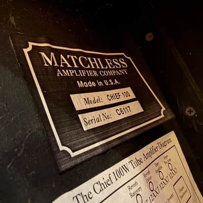 1997 Matchless Chief 100 2 x 12" Combo Amp Burgundy and Black image 12
