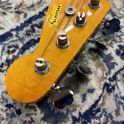 Used Moon Bass JB-4 Marcus Miller Tribute Sadowsky mod - Clear finish image 3