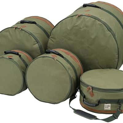 Drum Bag Set Tama Powerpad TDSS52KMG Includes 10", 12", 14", 16", 22" MOSS GREEN image 2