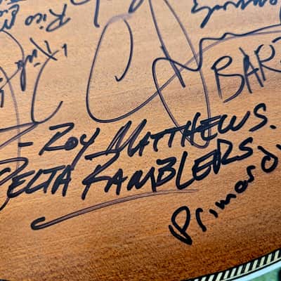 Robert Johnson Tribute Guitar - Delta Blues Parlor Guitar Autographed by BB King, Robert Cray, Buddy Guy, Jeff Healey image 21