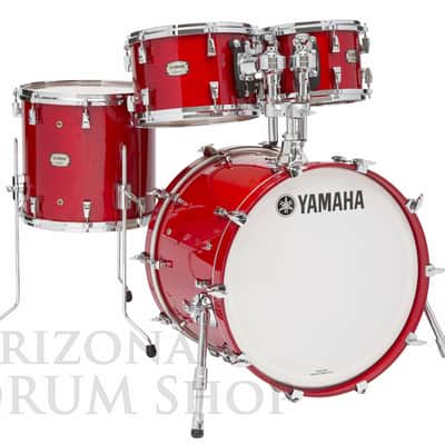 Yamaha Absolute Hybrid Maple 4pc Drum Shell Set w/18" Bass - Red Autumn - NEW! image 2