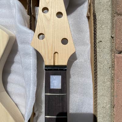 DIY Lefty Iceman Style Bass Guitar Kit Unfinished image 3