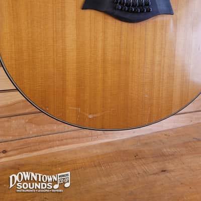 1992 Taylor 555 12-String Jumbo Acoustic/Electric Guitar with Taylor Hard Case - Natural, 5lbs 8oz, NEW BRIDGE image 4