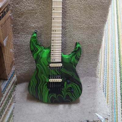 Jackson DK2M DINKY ELECTRIC GUITAR  Slime Green Swirl image 1