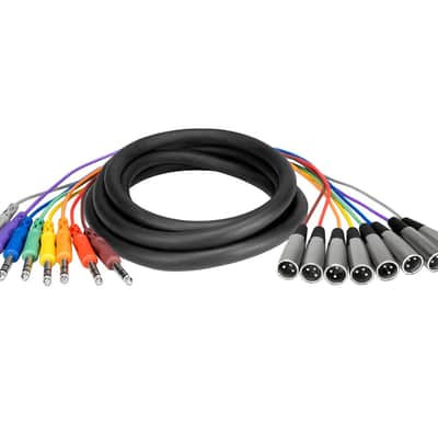 Hosa STX-803M 8-Channel 1/4" TRS to XLR-M Balanced Snake - 3M image 2