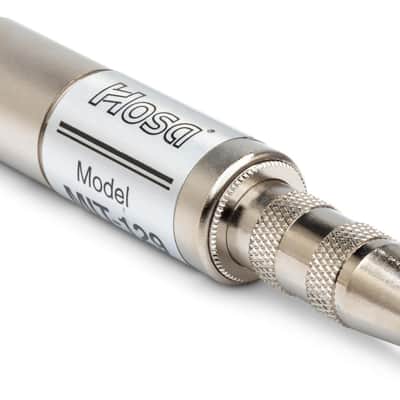 Hosa MIT-129 Impedance Transformer 1/4" TS to XLR3M - Chrome image 1