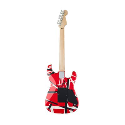 EVH Striped Series Well-Balanced and Sturdy 6-String Electric Guitar (Red, Black and White Striped, Left-Handed) image 4
