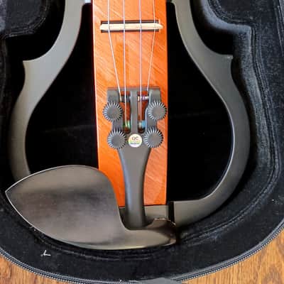 Electric Violin Silent Practice Carbon Fiber & Wood Quality MAX Case and 2 Bows image 2
