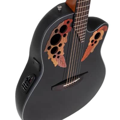 Ovation Ovation CE44-5 Celebrity Elite Series Acoustic/Electric Guitar (Black) image 5