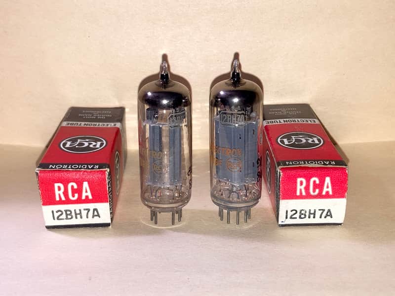 1962 RCA 12BH7A Tubes, Matched Pair, NOS/NIB, Tested, Matched Codes image 1