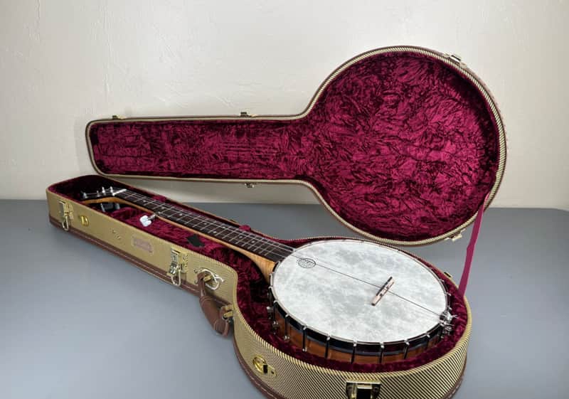 Handcrafted Open-Back Banjo with Hard Case image 1