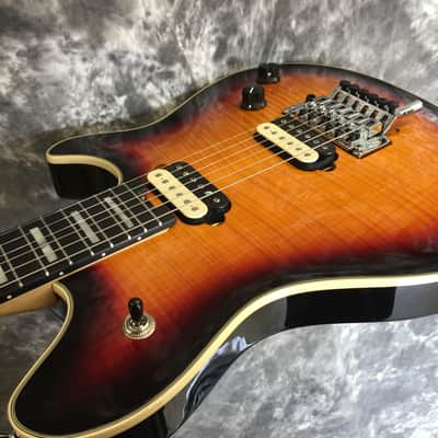 EVH Wolfgang USA with Ebony Fretboard, Floyd Rose 3-Tone Burst with Chrome Hardware