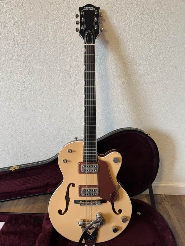 Gretsch G6112TCB-JR Center Block Jr. 2016 - 2018 - 2-Tone Jaguar Tan / Copper Metallic image 1