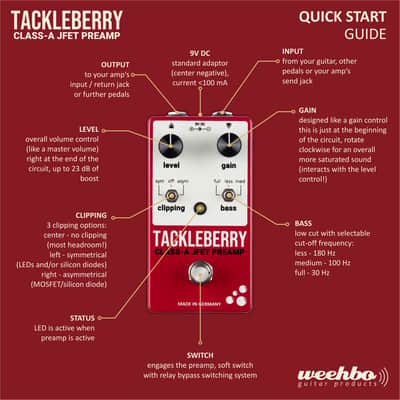 WEEHBO Tackleberry - Class-A JFET Preamp image 10