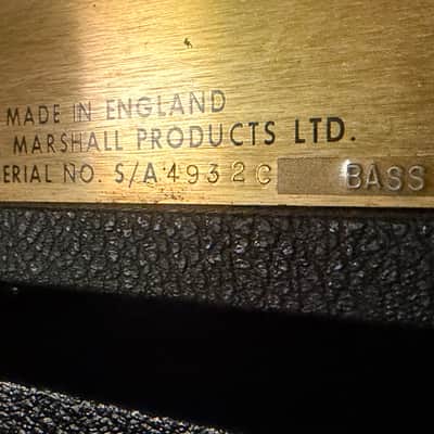 Marshall JMP50 1986 Bass 50-Watt Amp Head 1971 - Serviced image 5