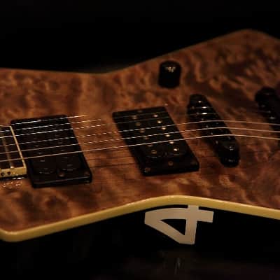 Jackson USA Custom Shop Explorer '94 ex. Marty Friedman (Megadeth era) Transblack Quilt Top image 3