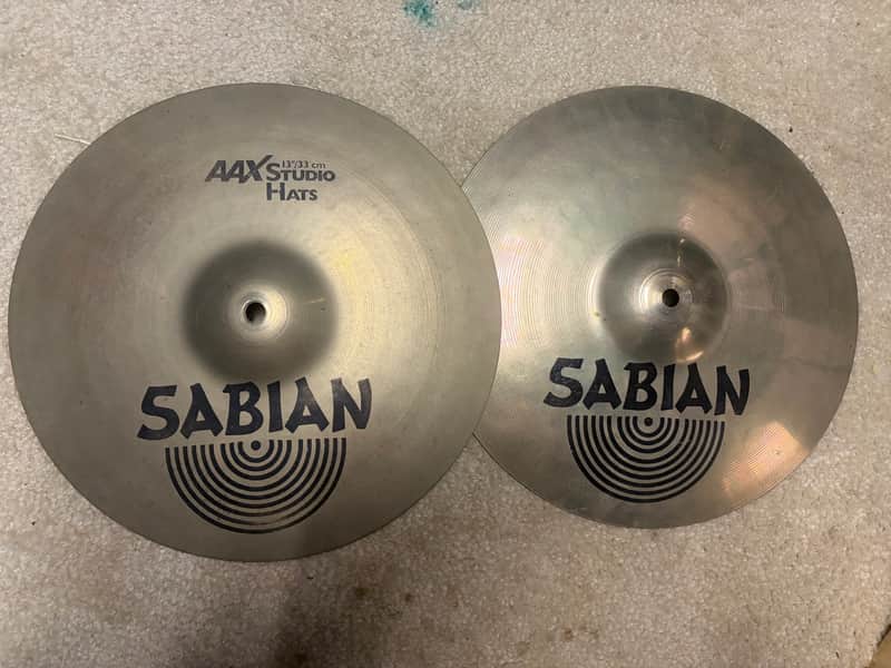 Sabian 13" AAX Studio Hi-Hat Cymbals (Pair) 1993 - 2001 - Brilliant image 1
