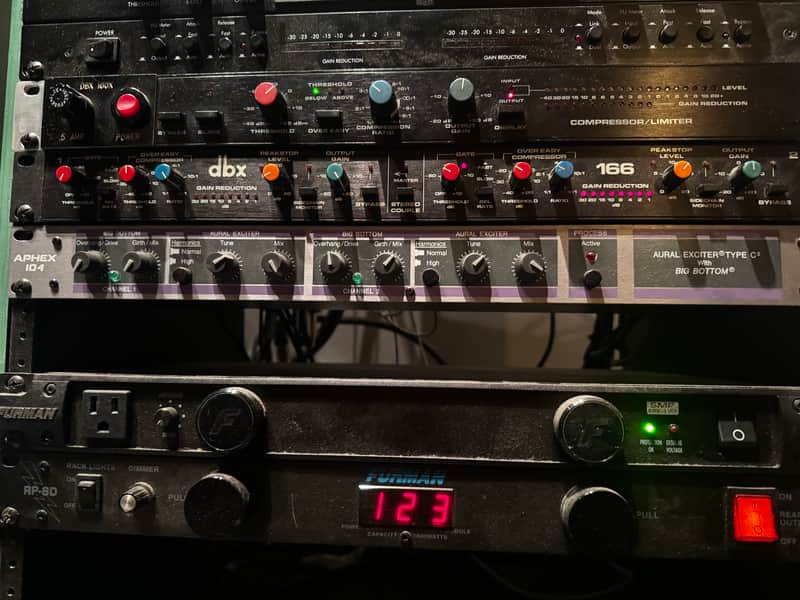 Aphex Aural Exciter Type C2 Model 104 with Big Bottom 1990s - Aluminum / Purple / Black image 1