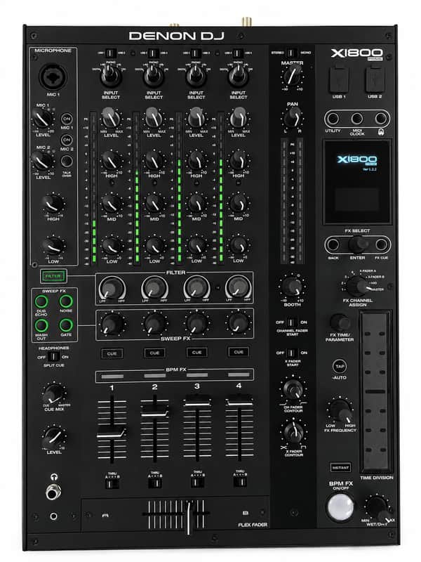 Denon X1800 Prime Professional 4-Channel Club Mixer 2010s - Black image 1