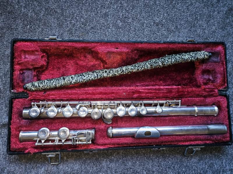 Yamaha YFL-225S Silver-Plated Flute, Japan, Very Good Condition image 1