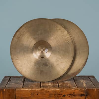 1970s Zildjian Hollow Logo New Beat Hi Hats - 13" image 2