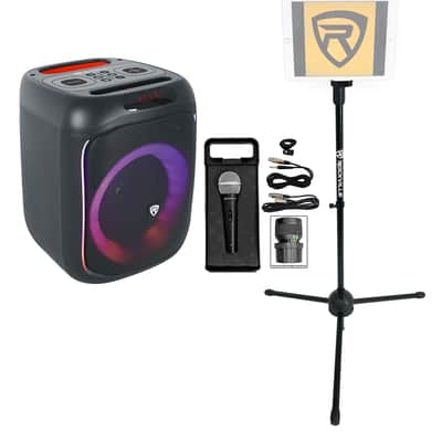 Rockville ROCKBOX PRO V2 LED Karaoke Machine System Party Speaker w/Tablet Stand image 1