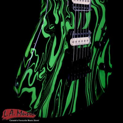 Jackson Pro DK2M Limited Run, Maple Fingerboard, Slime Green Swirl 2914112567 image 3